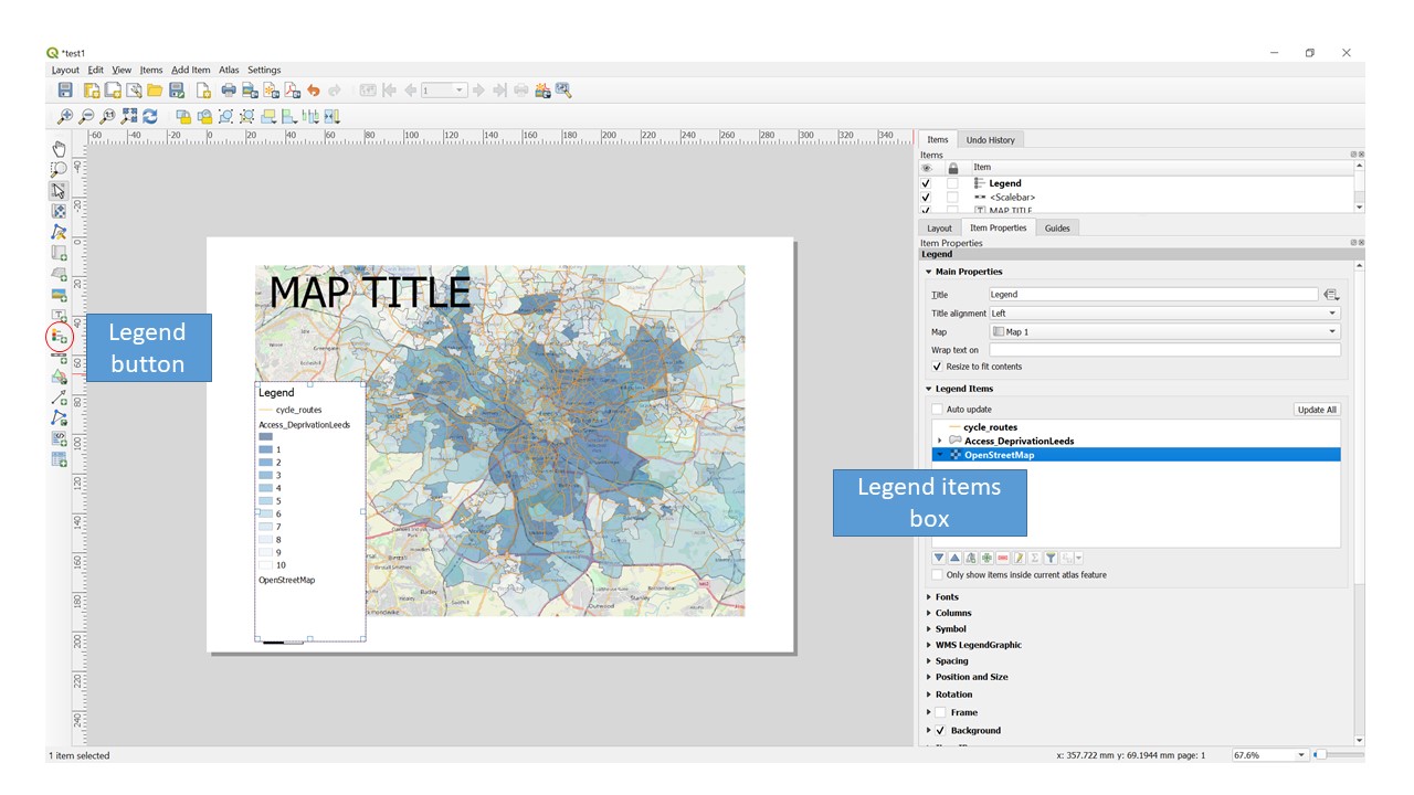 Add a map legend.  Use the legend button and the legend items box