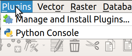 Plugins menu (left) and the resulting window (right).