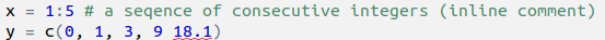 Debugging code with RStudio: notice the wavy red line highlighting a typo.